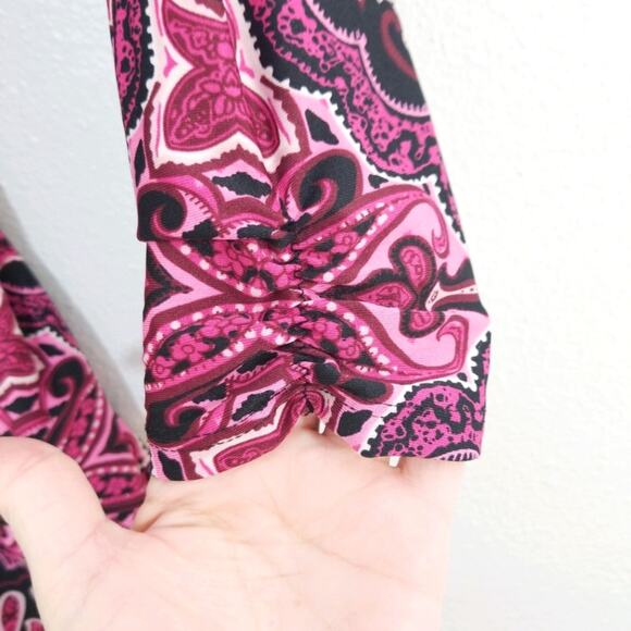 NWT NY Collection paisley Jersey studded dress P M - Picture 5 of 13